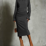 Nadorine Elegant Formal Bodycon Midi Dresses for Women Casual Elegant Summer 2026 Work Brunch