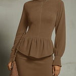 Nadorine Chic Faux Suede Two-Piece Set