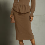 Nadorine Chic Faux Suede Two-Piece Set