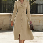 Nadorine Women's Chic French Style A-Line Midi Dress