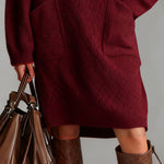 Everyday Turtleneck Textured Pocket Dress