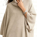 Elegant Textured Batwing Midi Dress