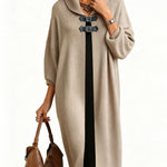 Nadorine Women's Casual Buckle Accent Straight Cut Dress