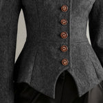 Nadorine Comfort Durable Cinched Waist Tweed Coat