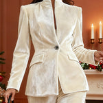 Elegant Velvet 2-Piece Suit Set