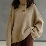 Nadorine Casual Ribbed Knit Turtleneck Sweater