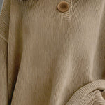 Nadorine Casual Ribbed Knit Turtleneck Sweater