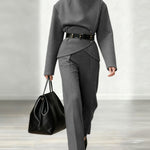 Elegant Business Casual Tweed Matching Set