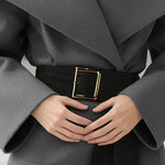 Elegant Oversized Collar Belted Coat