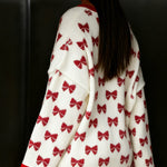 Nadorine All-Over Bow Tie Pattern Knit Sweater