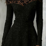 Sparkly Off-Shoulder Lace Dress