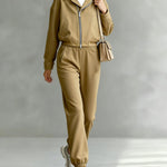 Nadorine Cropped Varsity Jacket and Pants Set