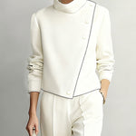 Modern Asymmetric Placket Top and Pants Set