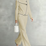 Unique Slant Placket Design Matching Set