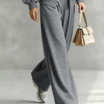 Versatile Casual Tweed Jacket Pants Set