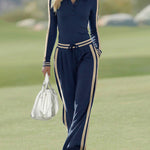 Latest Fashion Contrast Stripe Sweatsuit Set