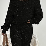Fashion Casual Sparkling Two Piece Set