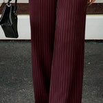 Semi Formal Single Breasted Striped Suit Set