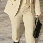 Nadorine Classic Business Casual 3-Piece Suit Set