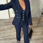 Nadorine Classic Business Casual 3-Piece Suit Set