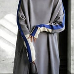 Nadorine Women's Cozy Vibrant Colorblock Mock Neck Maxi Dress