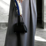 Nadorine Women's Cozy Vibrant Colorblock Mock Neck Maxi Dress