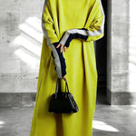 Nadorine Women's Cozy Vibrant Colorblock Mock Neck Maxi Dress