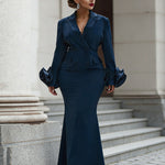 Nadorine Elegant Designer Blazer Style Fishtail Dress for Women Casual Summer Vacation 2026