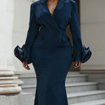 Nadorine Elegant Designer Blazer Style Fishtail Dress for Women Casual Summer Vacation 2026