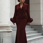 Nadorine Elegant Designer Blazer Style Fishtail Dress for Women Casual Summer Vacation 2026