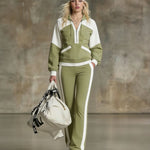 Urban Fashion Colorblock Tracksuit Set