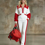 Urban Fashion Colorblock Tracksuit Set