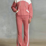 Leisure Comfort Color Block Tracksuit Set