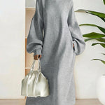 Nadorine Women's Casual Oversized Lantern Sleeve Maxi Dress