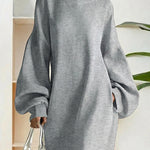 Nadorine Women's Casual Oversized Lantern Sleeve Maxi Dress
