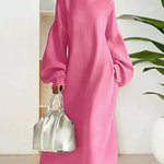 Nadorine Women's Casual Oversized Lantern Sleeve Maxi Dress