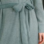 Soft Feel Tie Waist Knit Midi Dress