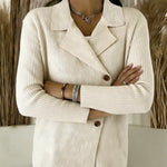 Nadorine Women's Casual Slant Placket Ribbed Knit Cardigan