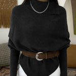 Urban Casual Mock Neck Belted Top