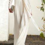 Luxury Flowy Deep V-Neck Maxi Dress