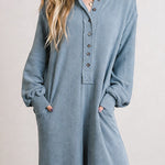 Nadorine Women's Casual Easygoing Style Textured Jumpsuit