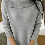 Fashion Casual Ribbed Knit Sweater