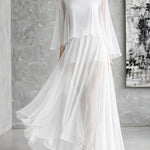 Nadorine Cozy Flowy Sheer Overlay Top and Shorts set