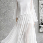 Nadorine Cozy Flowy Sheer Overlay Top and Shorts set