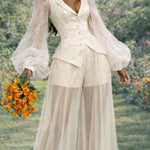 Romantic Mesh 2-Piece Garden Wedding Set