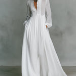 Nadorine Women's Casual Flowy Lightweight Vacation Wedding Long Jumpsuit