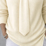 Urban Casual Tie Neck Design Knit Top