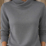 Versatile Soft Cross Turtleneck Long Sleeve Undershirt