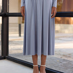 Nadorine Effortless Style Draped Wrap Top and Midi Skirt Set for Women Casual Work Office Loose Fit 2026 | Under $25