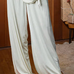 Elegant Effortless Style Tie-Waist Jacket and Pants Set